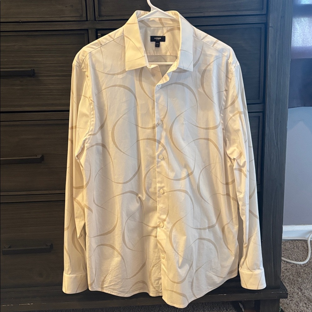 Express Cream Button-Up Shirt